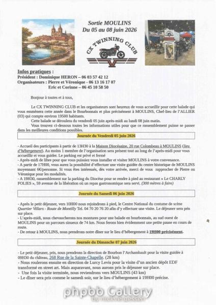 Programme de la sortie